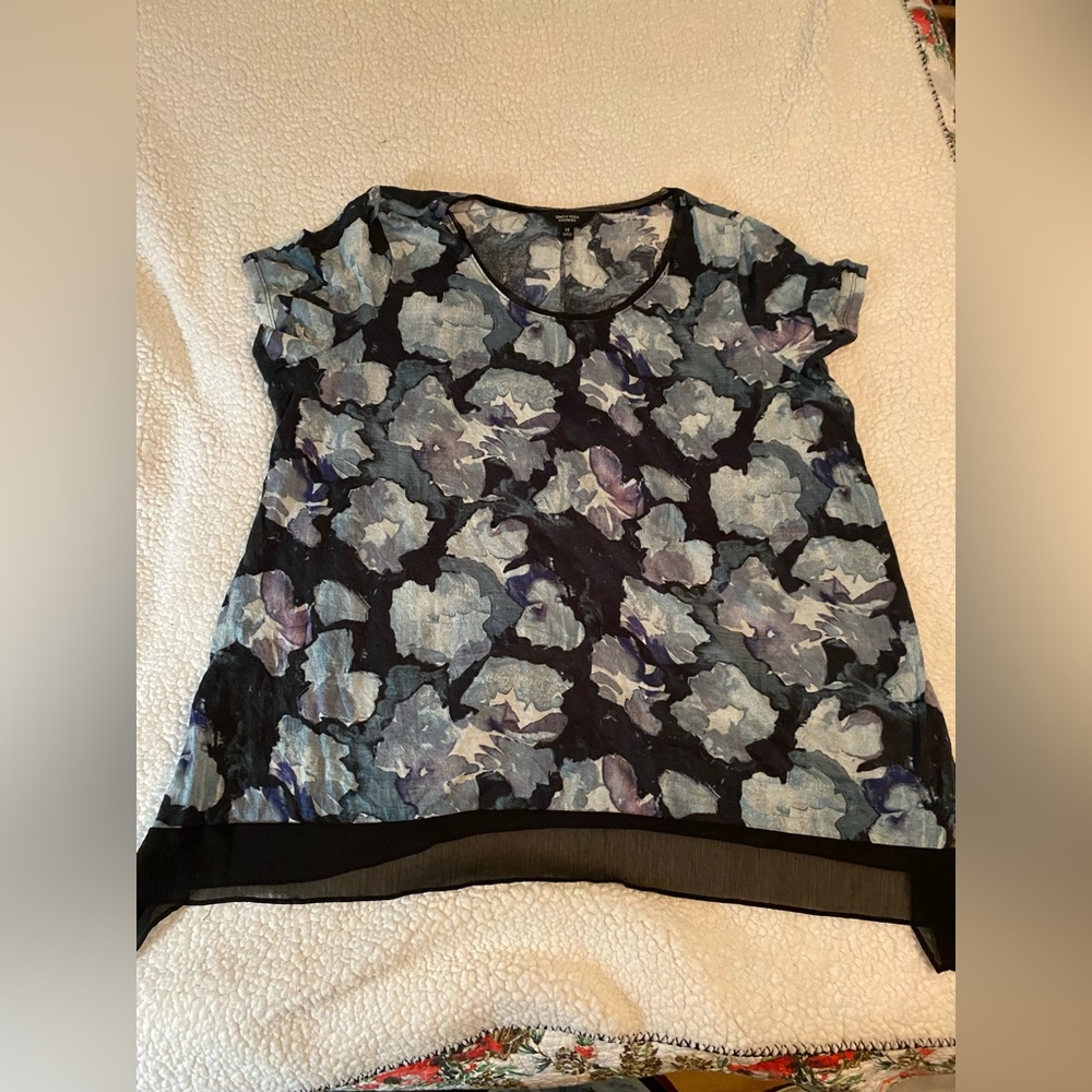 Simply Vera Vera Wang Black and Gray Top size 1x